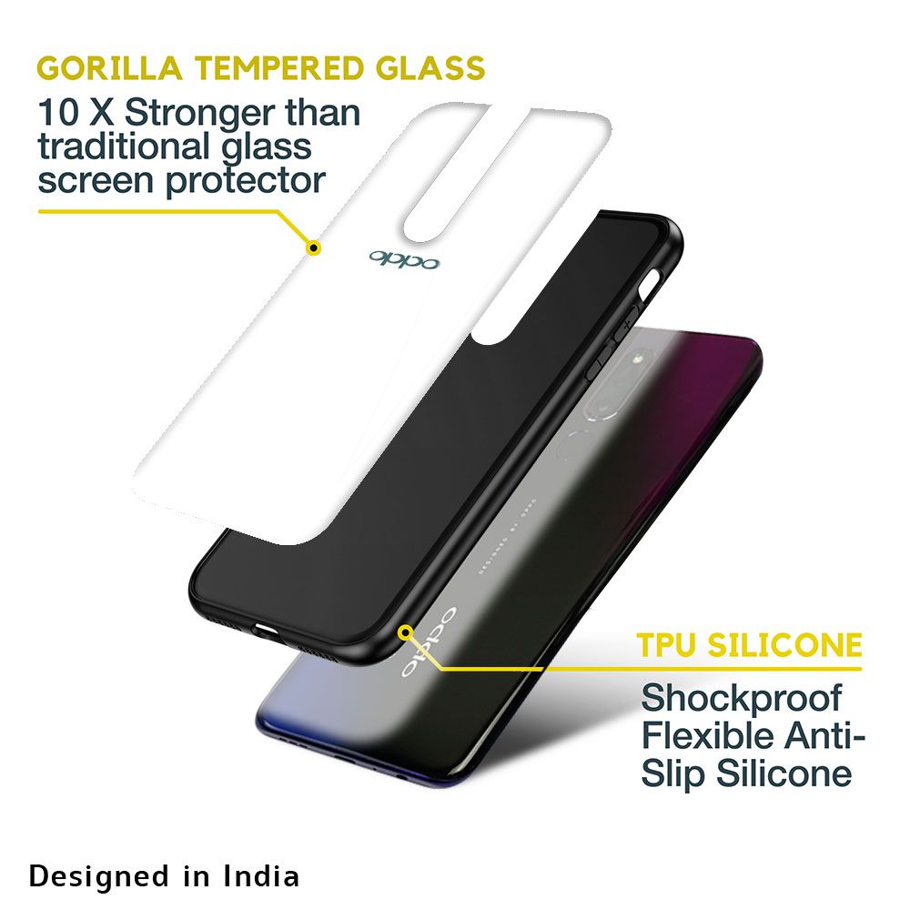 Arctic White Glass Case for Oppo Reno3