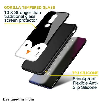 Cute Penguin Glass Case for Oppo Reno4 Pro