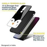 Cute Penguin Glass Case for Oppo F17 Pro