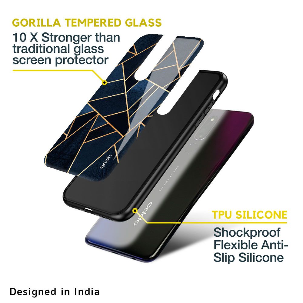 Abstract Tiles Glass case for Oppo Reno3