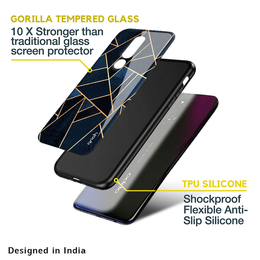 Abstract Tiles Glass case for Oppo A36