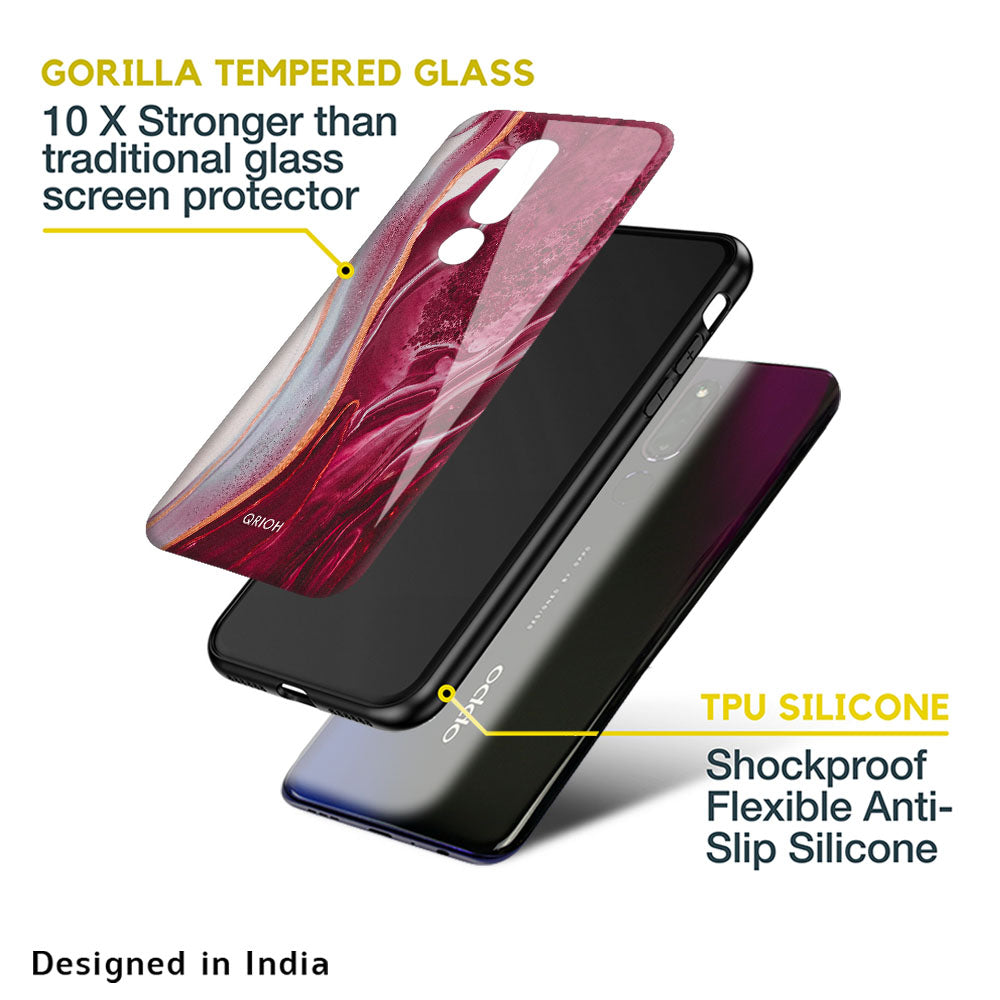 Crimson Ruby Glass Case for Oppo A36