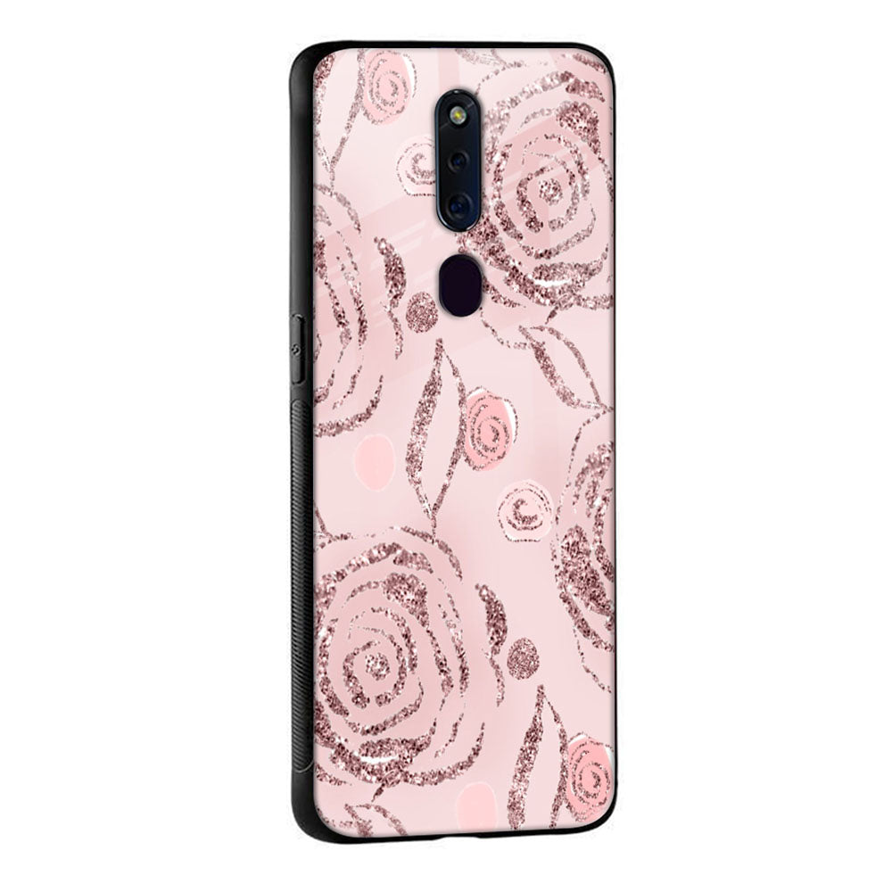 Shimmer Roses Glass case for Oppo Reno4 Pro
