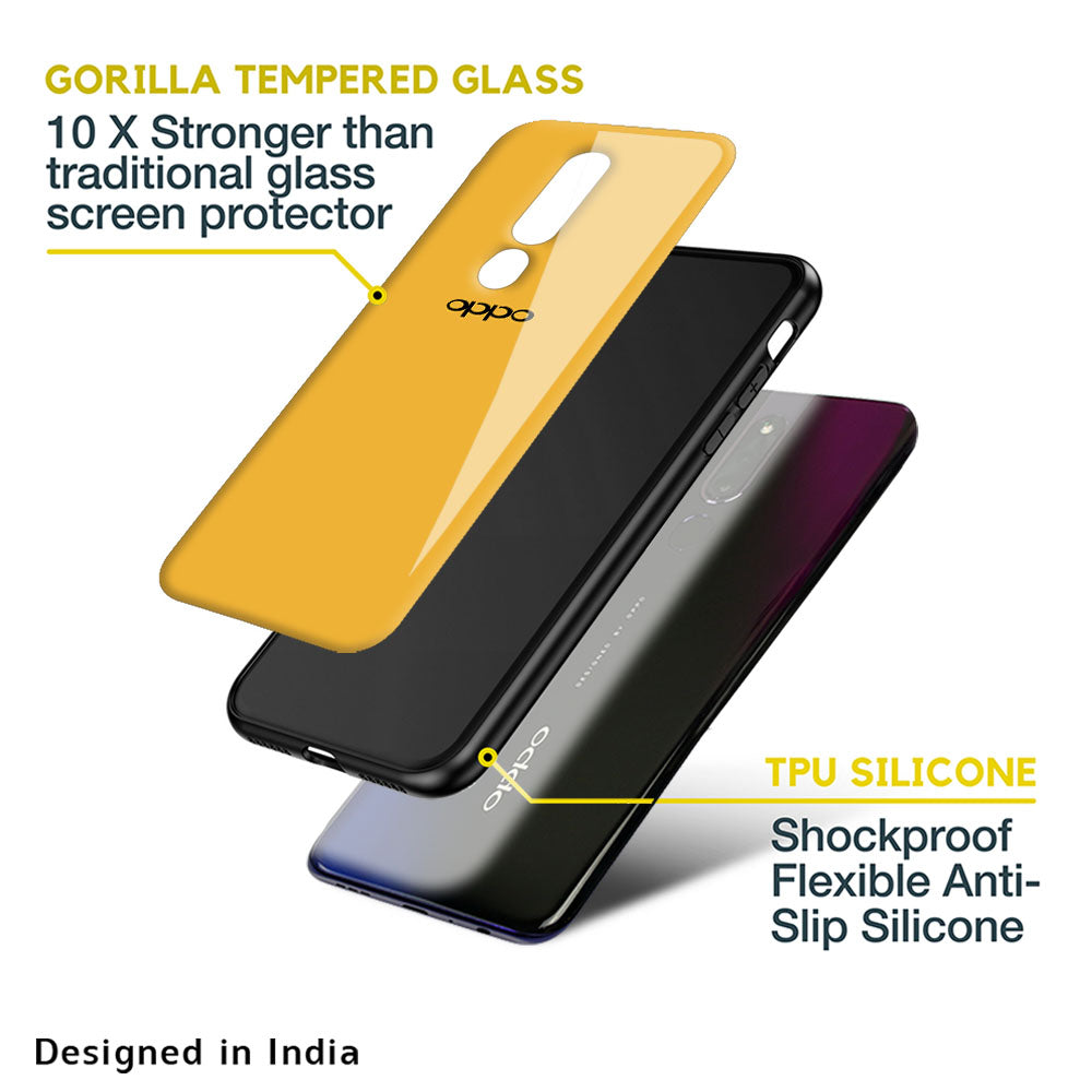 Fluorescent Yellow Glass case for OPPO A77s