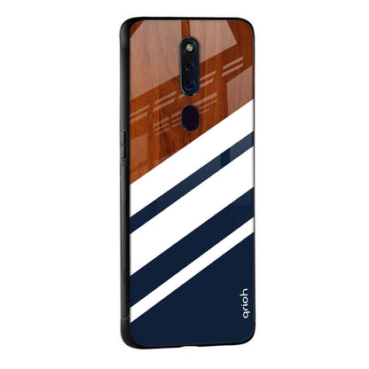 Bold Stripes Glass case for Oppo F11 Pro