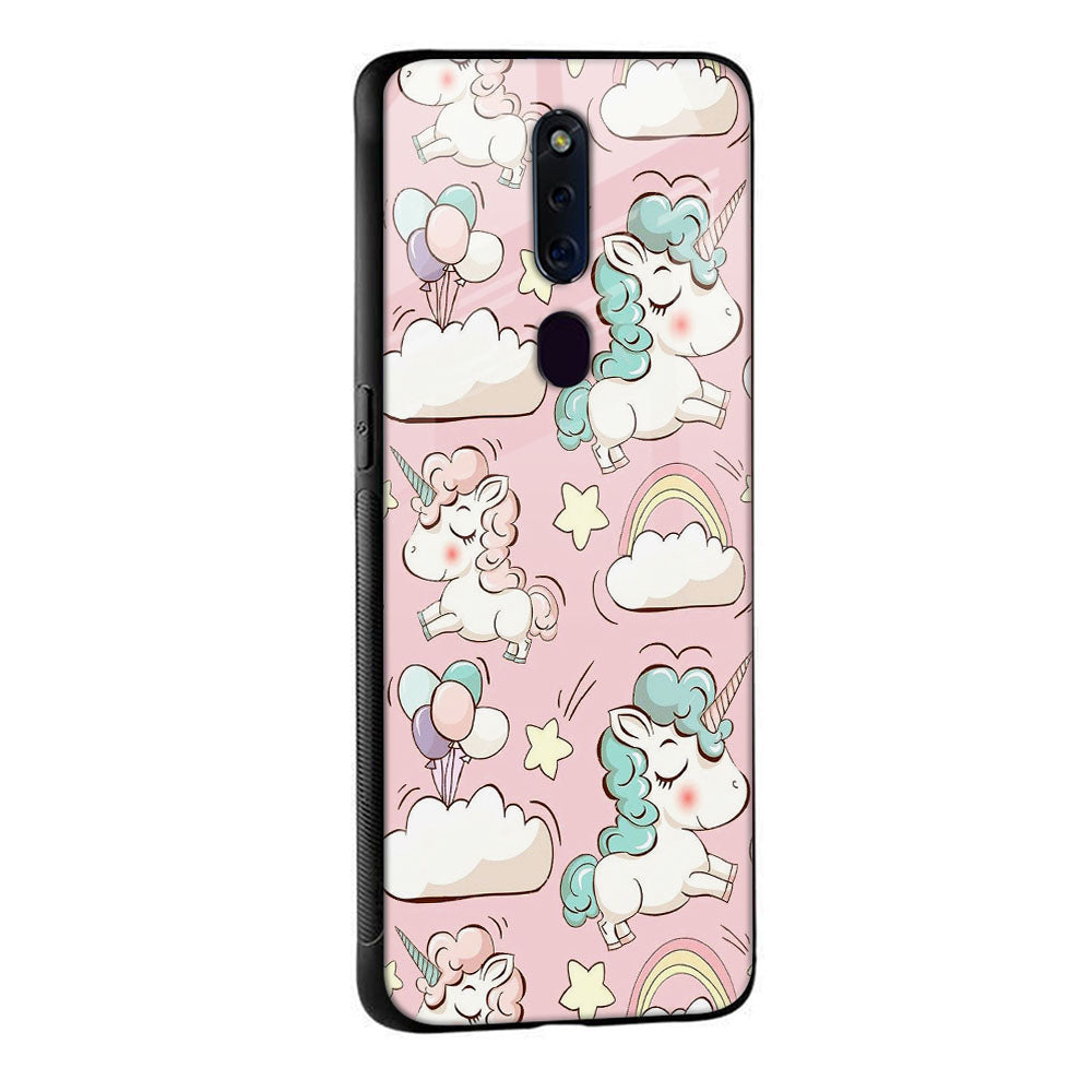 Balloon Unicorn Glass case for Oppo Reno 3 Pro