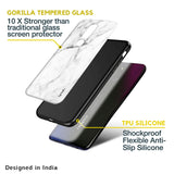 Modern White Marble Glass case for Oppo Reno7 Pro 5G