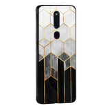 Tricolor Pattern Glass Case for Oppo F11 Pro
