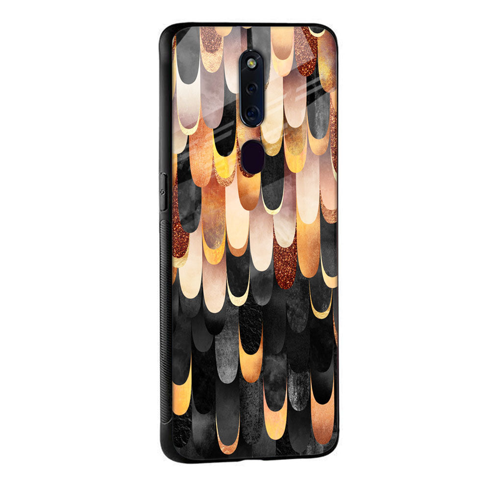 Bronze Abstract Glass Case for Oppo Reno4 Pro