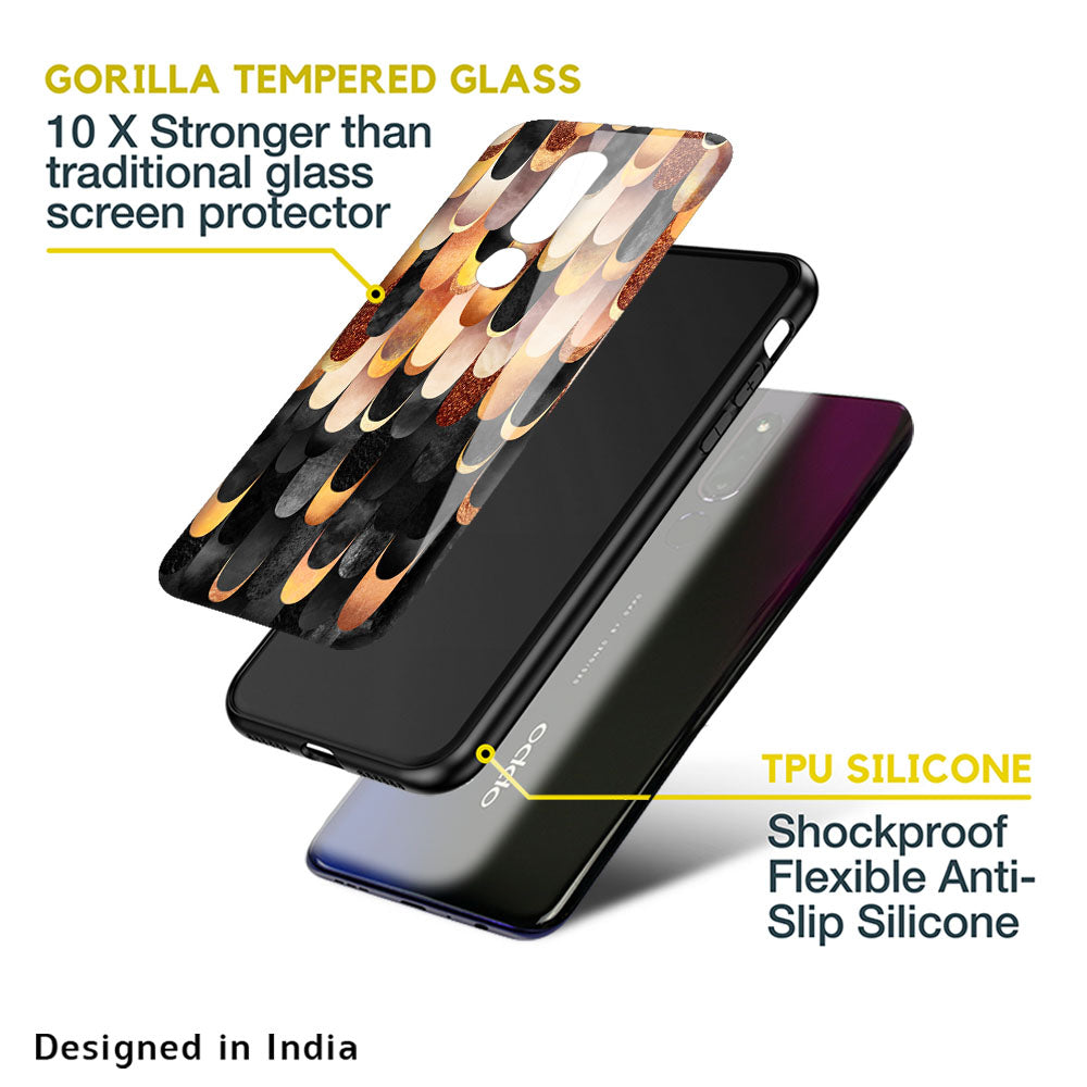 Bronze Abstract Glass Case for Oppo Reno4 Pro