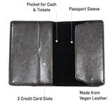 Polka Dots Blue Custom Passport Wallet