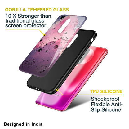 Space Doodles Glass Case for Poco M5