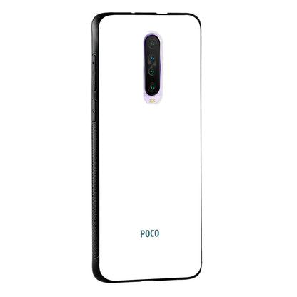 Arctic White Glass Case for Poco X2