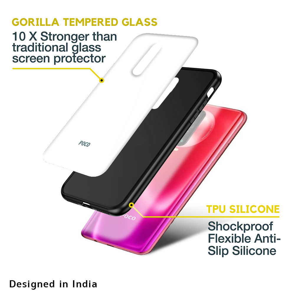 Arctic White Glass Case for Poco X4 Pro 5G