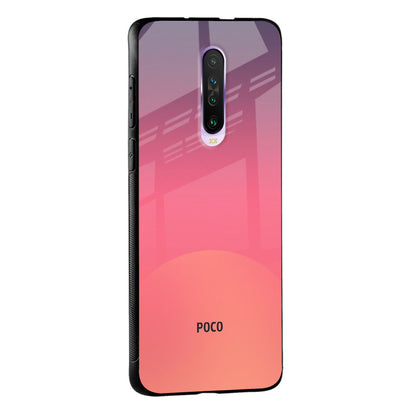 Sunset Orange Glass Case for Poco X2