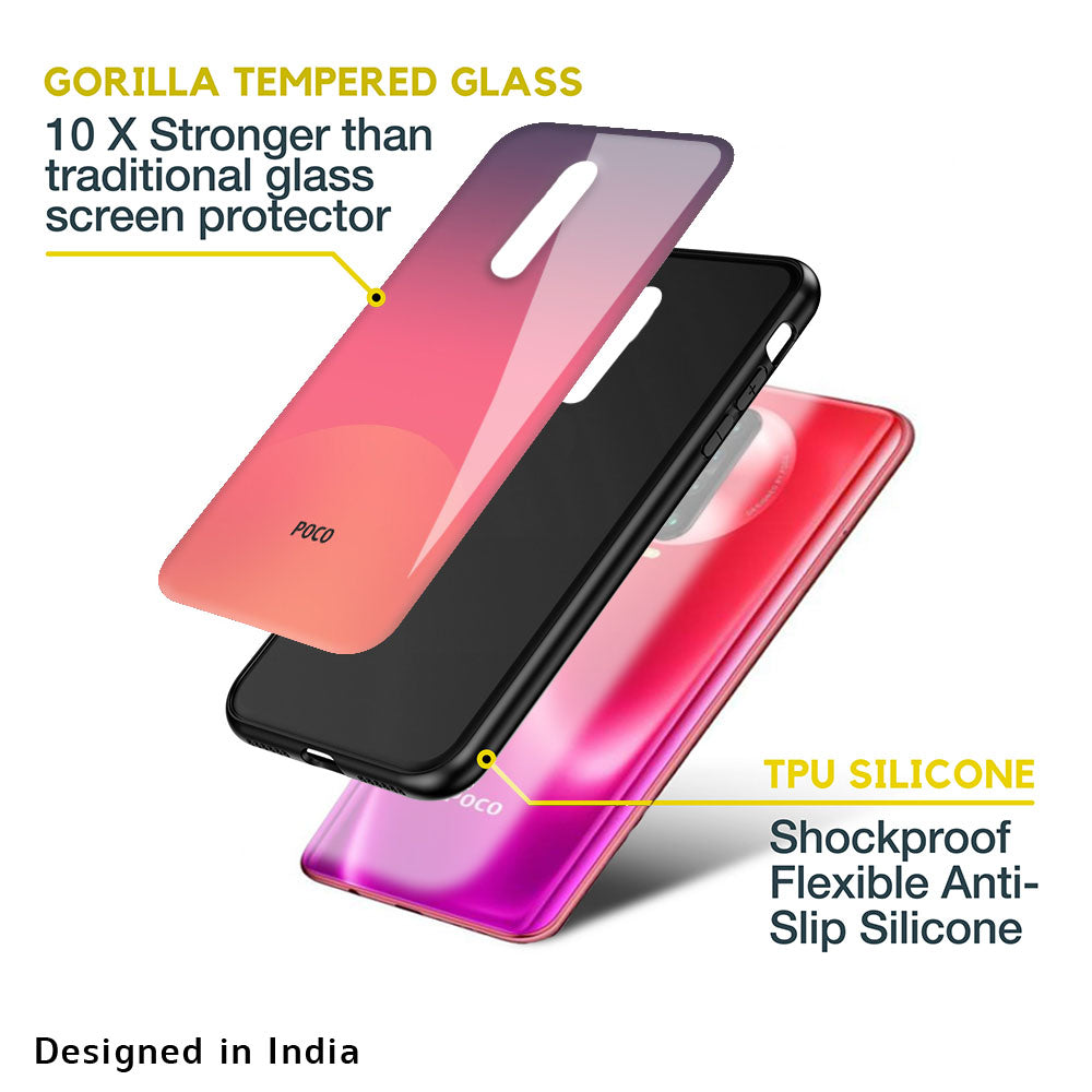 Sunset Orange Glass Case for Poco X3 Pro