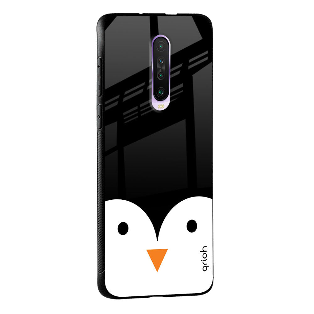 Cute Penguin Glass Case for Poco F4 5G