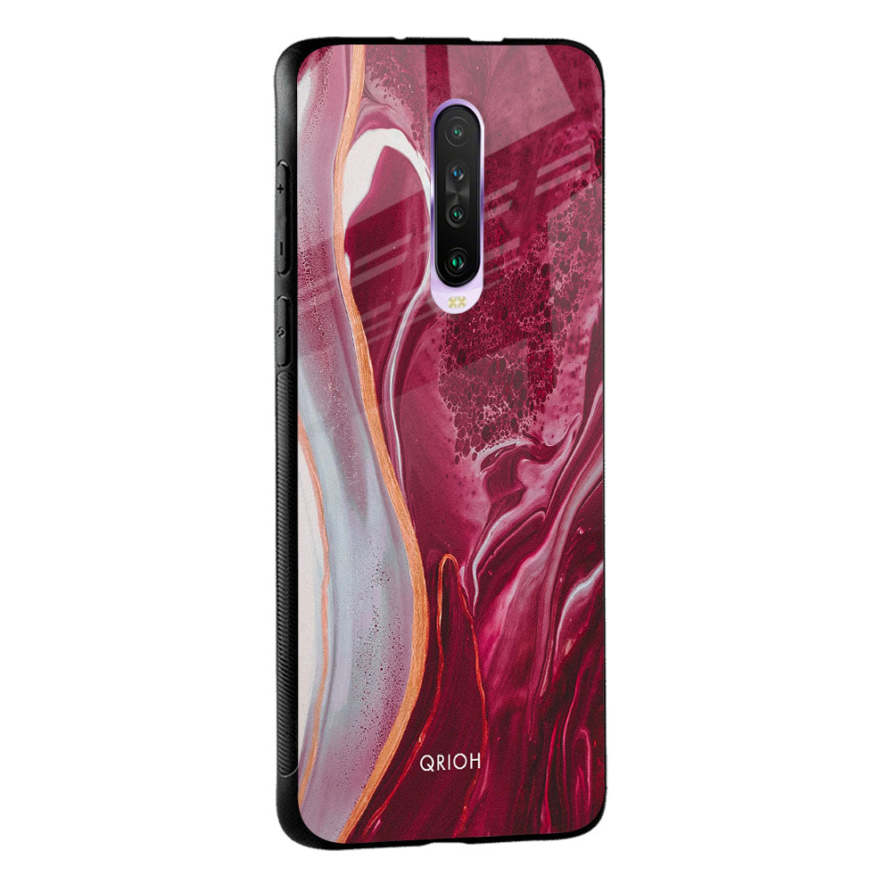 Crimson Ruby Glass Case for Poco M5