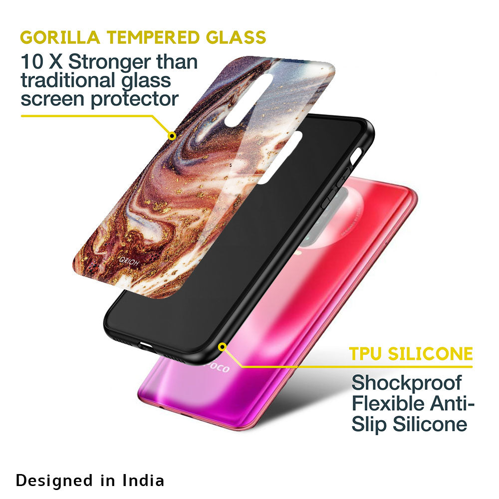 Exceptional Texture Glass Case for Poco M4 Pro
