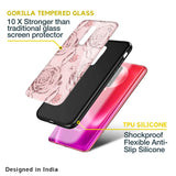 Shimmer Roses Glass case for Poco X2