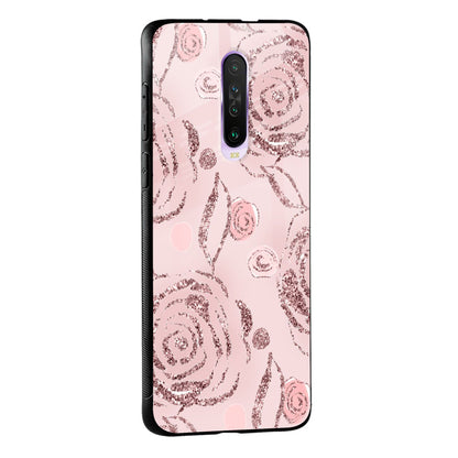 Shimmer Roses Glass case for Poco M4 Pro