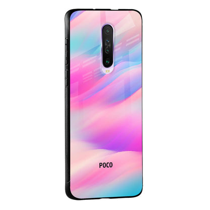 Colorful Waves Glass case for Poco M2