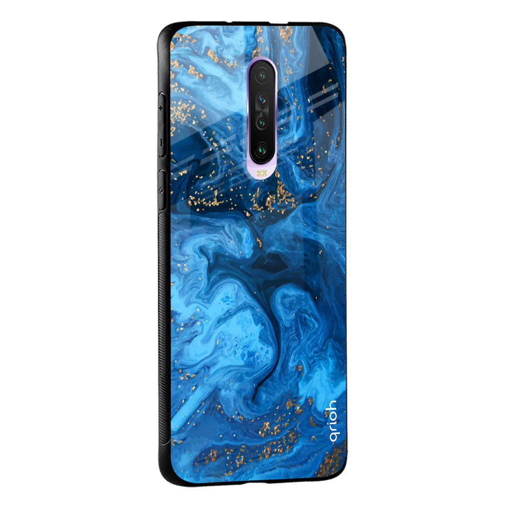 Gold Sprinkle Glass case for Poco M5