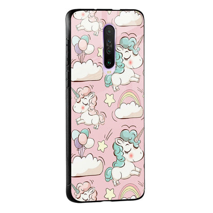 Balloon Unicorn Glass case for Poco X2