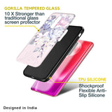 Elegant Floral Glass case for Poco M5