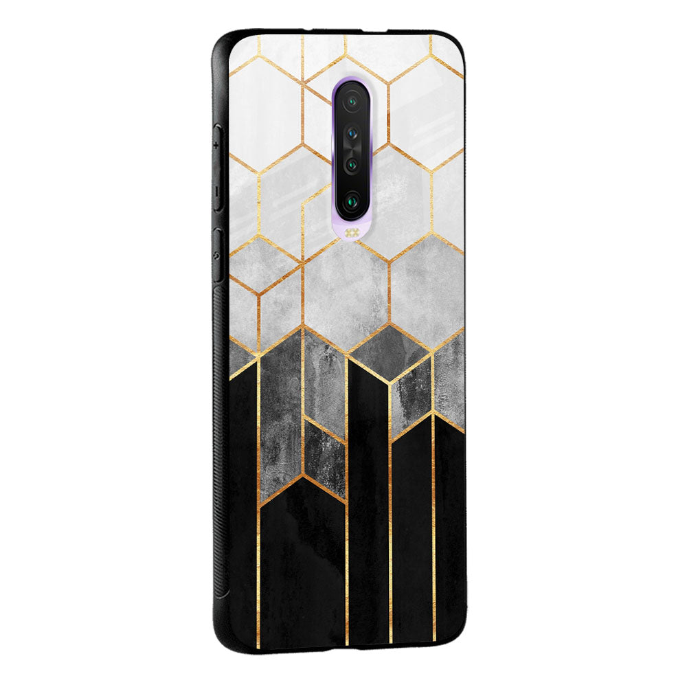 Tricolor Pattern Glass Case for Poco M5