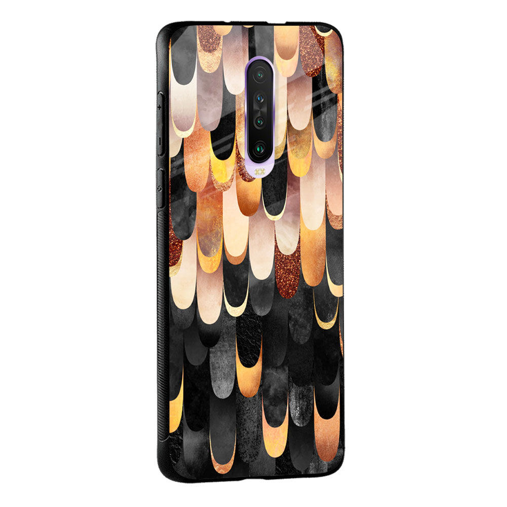 Bronze Abstract Glass Case for Poco X2