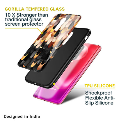 Bronze Abstract Glass Case for Poco M2 Pro
