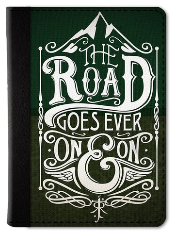 The Road Goes on Forever Passport Wallet