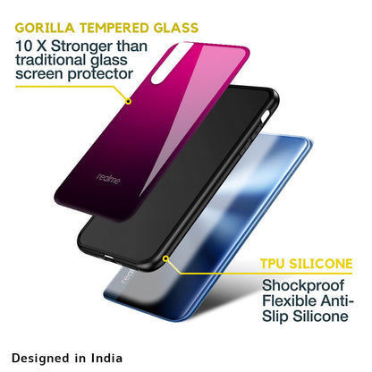 Purple Ombre Pattern Glass Case for Realme 10 Pro Plus 5G