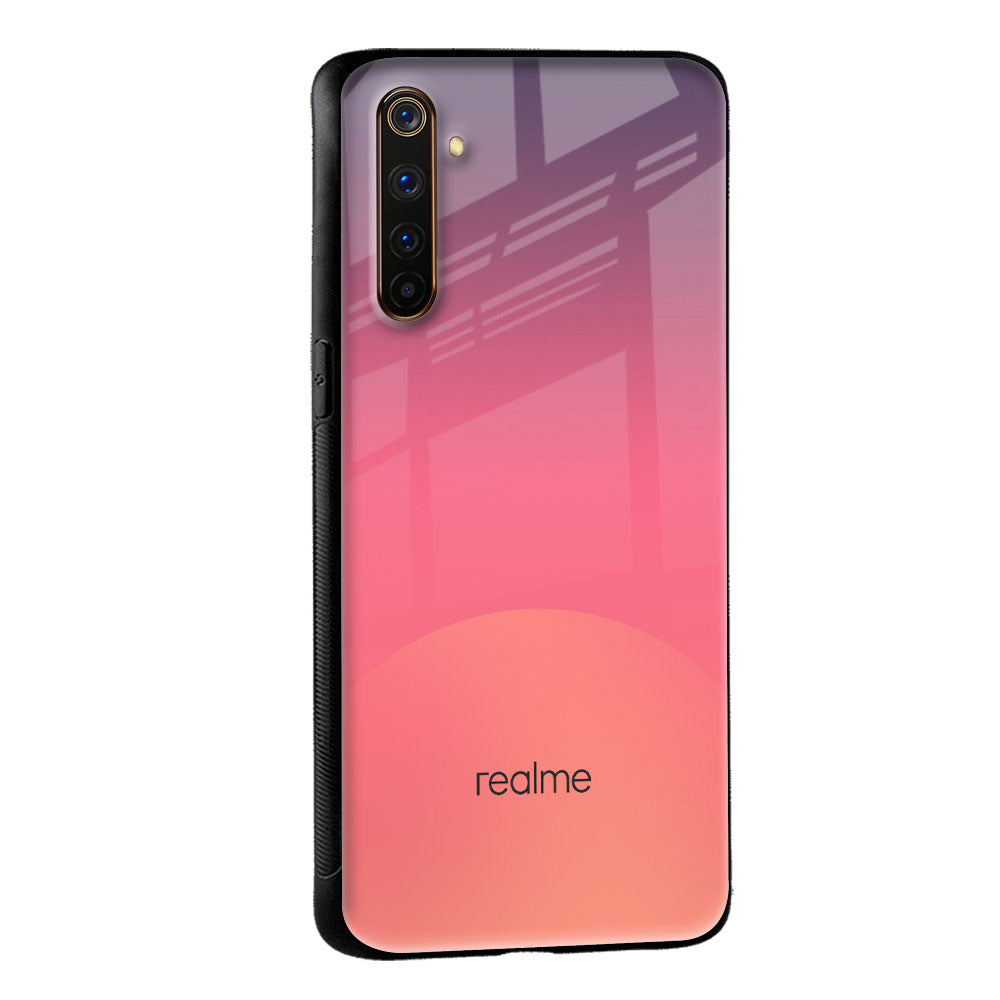 Sunset Orange Glass Case for Realme C30
