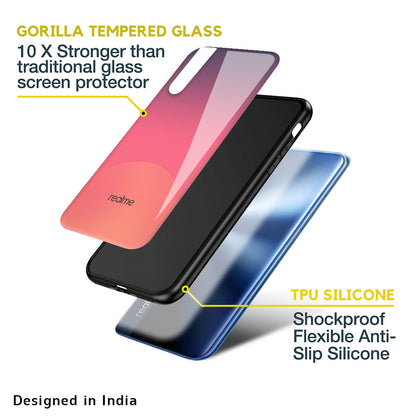 Sunset Orange Glass Case for Realme 8