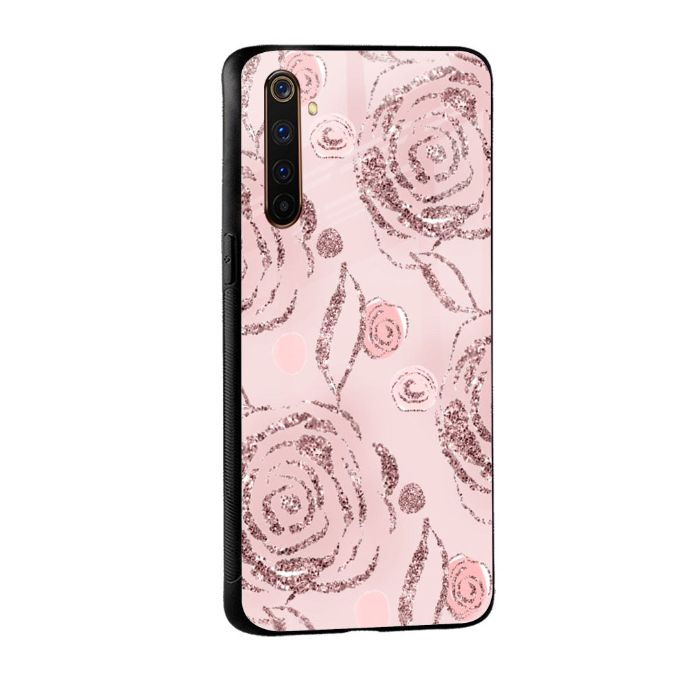 Shimmer Roses Glass case for Realme 9 5G