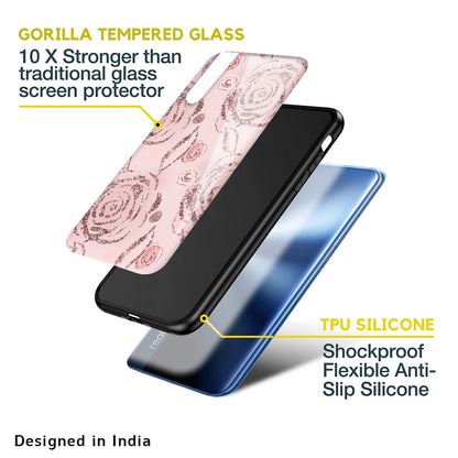 Shimmer Roses Glass case for Realme 8