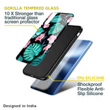 Tropical Leaves & Pink Flowers Glass case for Realme 9 5G