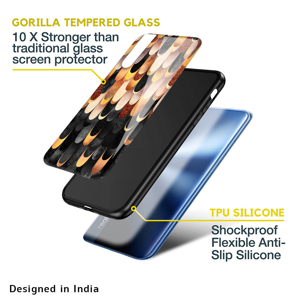 Bronze Abstract Glass Case for Realme X7