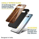 Timber Printed Glass case for Samsung Galaxy S10