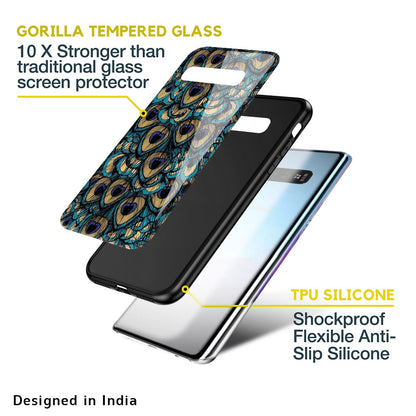Peacock Feathers Glass case for Samsung Galaxy S21