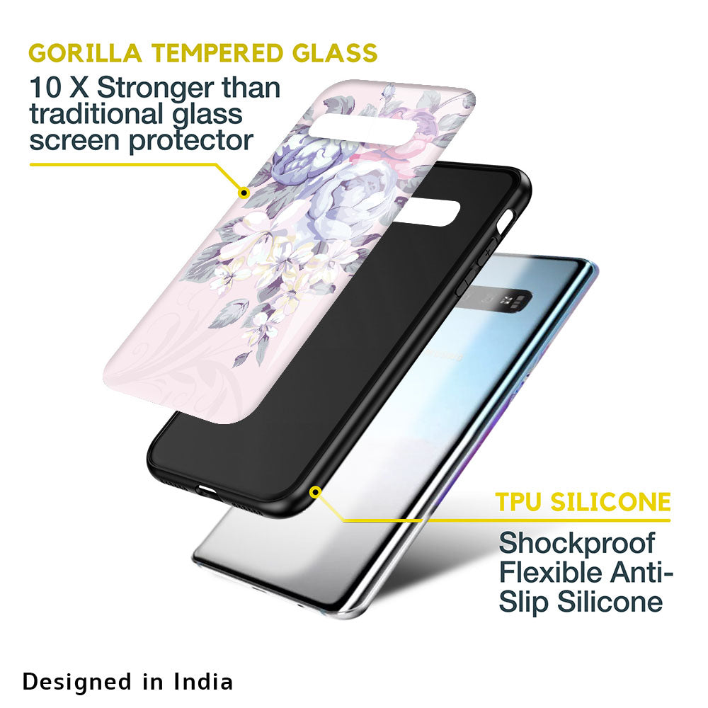 Elegant Floral Glass case for Samsung Galaxy S10