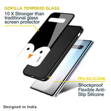 Cute Penguin Glass Case for Samsung Galaxy S21 FE 5G