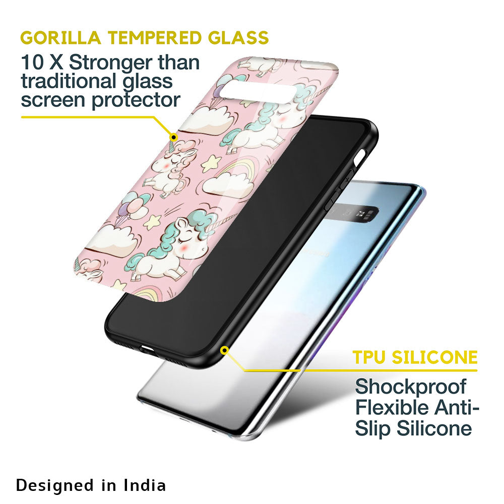 Balloon Unicorn Glass case for Samsung Galaxy S20