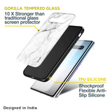 Modern White Marble Glass case for Samsung Galaxy M13