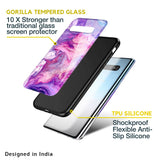 Cosmic Galaxy Glass Case for Samsung Galaxy A22
