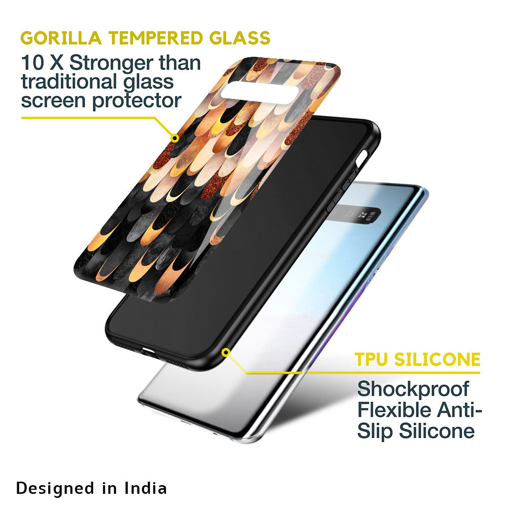 Bronze Abstract Glass Case for Samsung Galaxy A33 5G