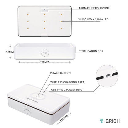 Phone UV Sterilizer with Wireless Charging