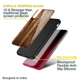 Timber Printed Glass case for Vivo V25